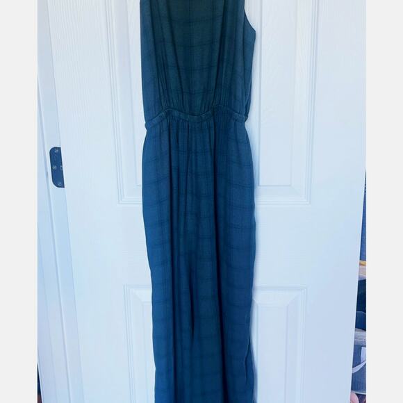 American Eagle Plaid Green High Neck Jumpsuit XS Vintage Y2K Dark Academia Fall - Picture 4 of 11